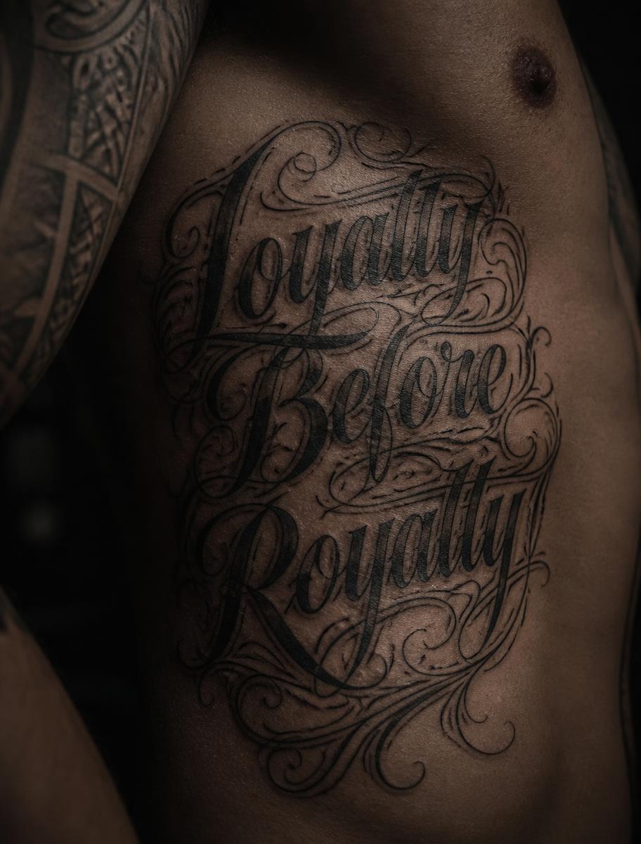 Tatouage Loyalty Before Royalty